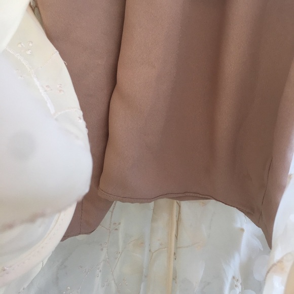 Dress The Population Appliqué Maxi Dress Gown in cream size S - Picture 14 of 16